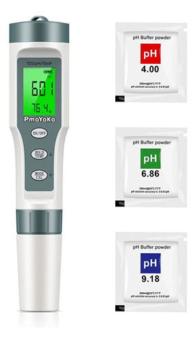 Medidor compacto digital de pH / EC / PPM e Temperatura