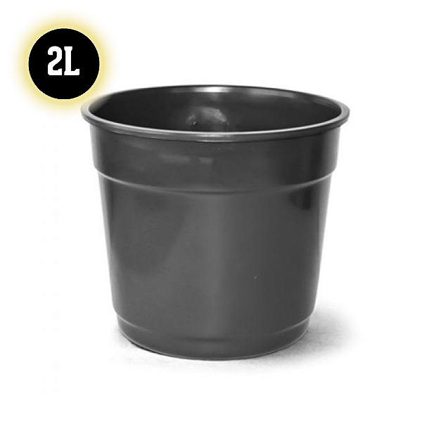 Vaso Redondo Rígido Comum 03 Preto 2L