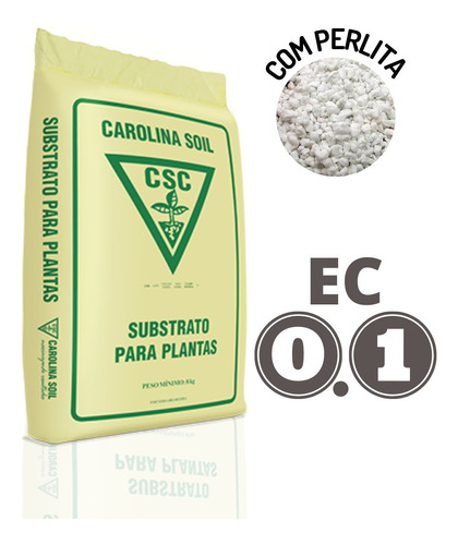 Substrato Inerte 50/50 Carolina Soil C Perlita 8kg 45L EC0,1