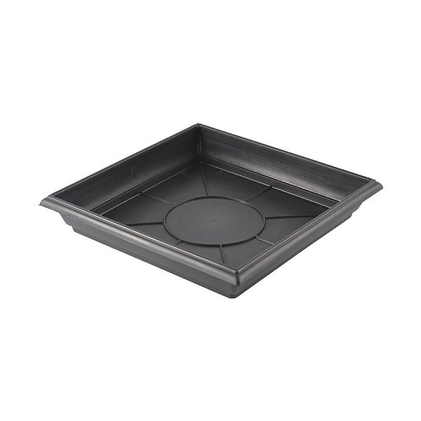 PRATO FLOREIRA 02 PRETO - 25X25CM BASE
