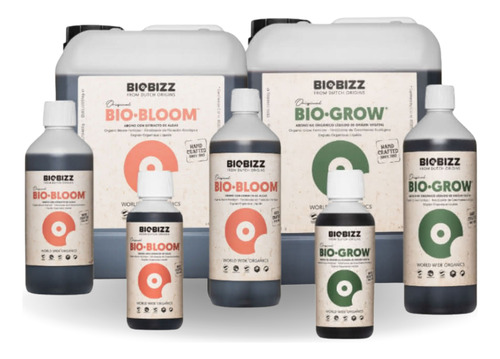 Kit Fertilizante Organicos Base Biobizz 2x1000ml Grow Bloom