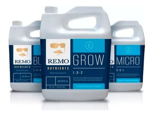 Kit Fertilizantes Base Remo 3 X 4 Litros (grow+bloom+micro)