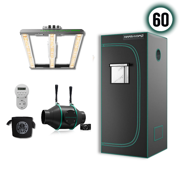Kit Grow Smart Basic Mars Hydro 60x60 com LED 150w p Cultivo