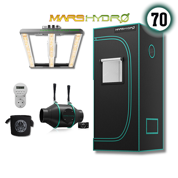 Kit Grow Smart Basic Mars Hydro 70x70 com LED 150w p Cultivo