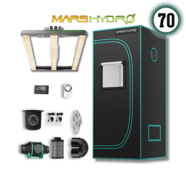 Kit Grow Smart Mars Hydro 70x70 para Cultivo com LED 150w