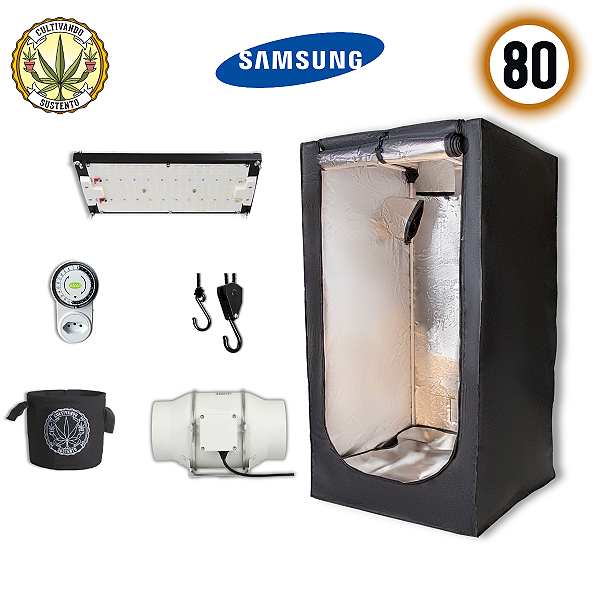 Kit Grow Cultivando Sustento 80 com LED Samsung 120 watts