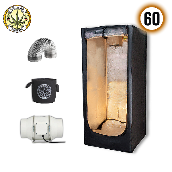 Kit Grow Estufa e Exaustor Cultivando Sustento 60 p Indoor