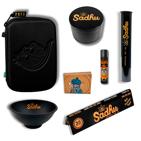 Kit Headshop Sadhu 420 Sessions Essentials Case Puff