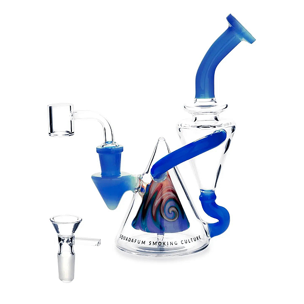 Bong Premium Twister Squadafum - Azul