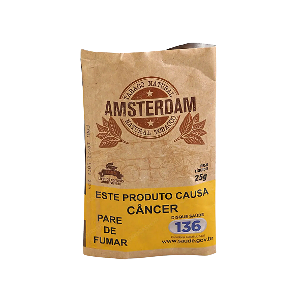 Tabaco Fumo para Cigarro Amsterdam Organico - 25g