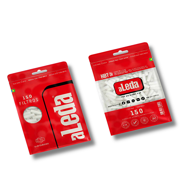 FILTRO DE ACETATO ALEDA RED SLIM SIZE 6,0MM X 15MM  150 FILTROS/BAG