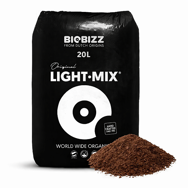 SUBSTRATRO ORGÂNICO SPHAGNO E PERLITA LIGHT MIX BIOBIZZ 20L