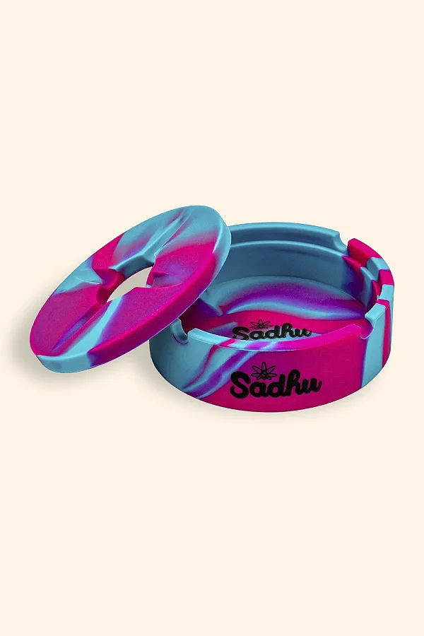 Cinzeiro de Silicone Grande C/Tampa Sadhu Mix De Cores