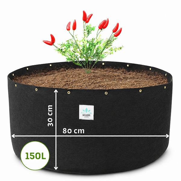 Cama de Cultivo - Vaso de Feltro 150  Litros