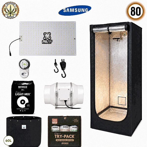 Kit Grow Completo Cultivando Sustento 80 com LED DNA 85w Samsung e Biobizz