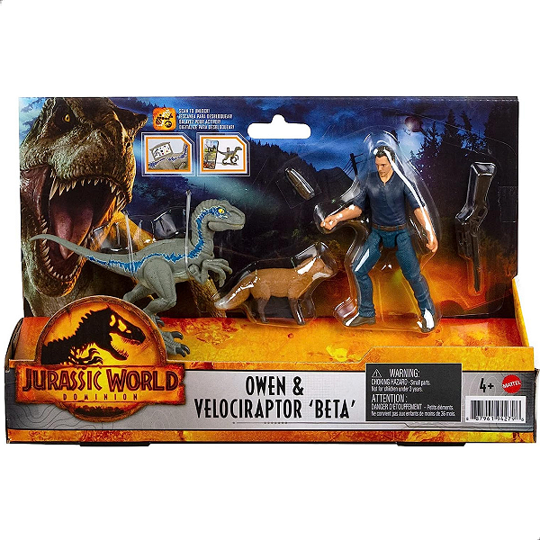 Dinossauro Velociraptor Beta E Owen - Jurassic World