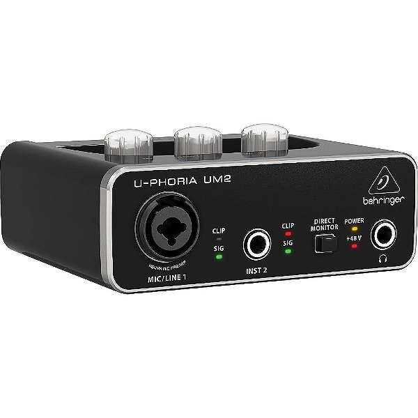 Interface de Áudio U-PHORIA UM2 USB 2x2 - BEHRINGER