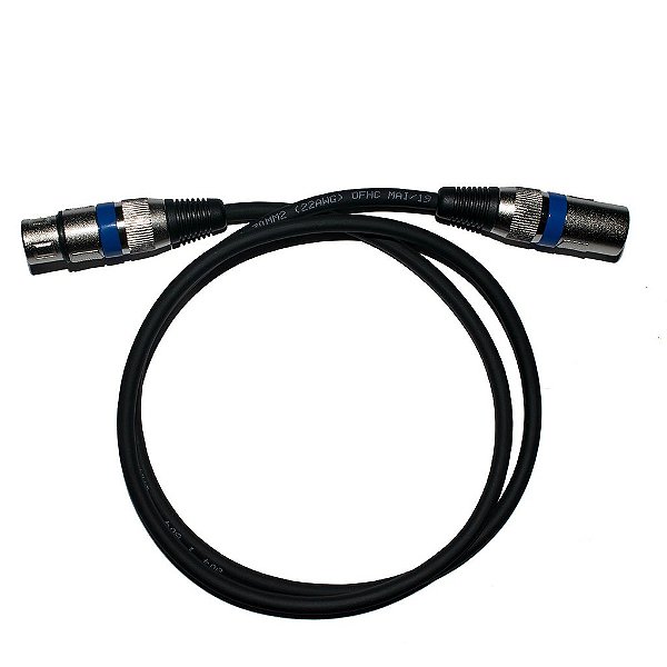 Cabo Microfone Linha Bronze XLR Macho x XLR Fêmea 3m - Kalifa Cables