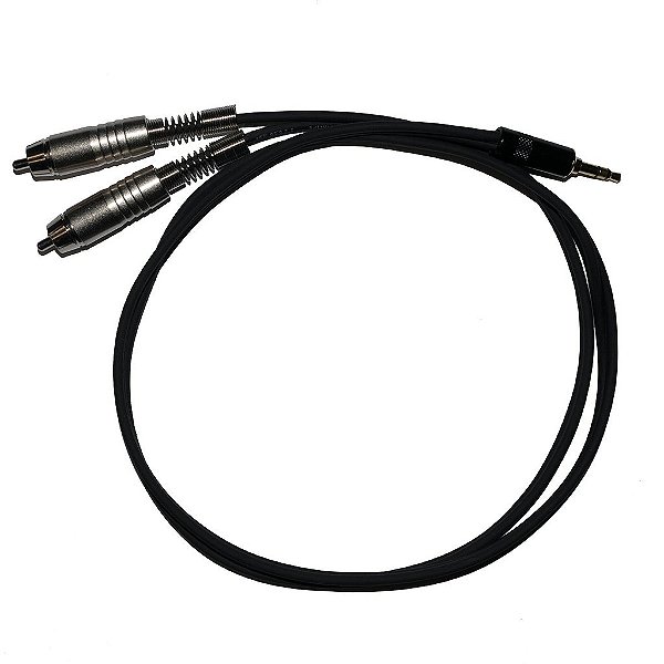 Cabo Philips Paralelo Linha Prata 2 RCA x 1 P2 Stereo 1m - Kalifa Cables