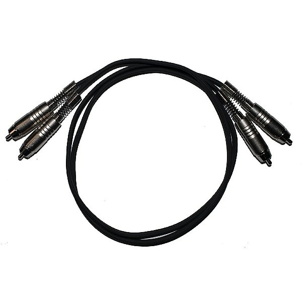 Cabo Philips Paralelo Linha Prata 2 RCA x 2 RCA 1m - Kalifa Cables