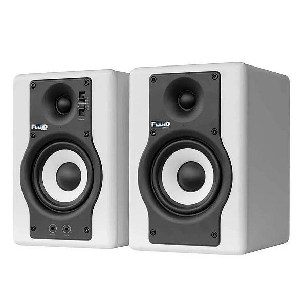 Monitor de Referência F4 30W 4 Pol Branco (Par)  FLUID AUDIO