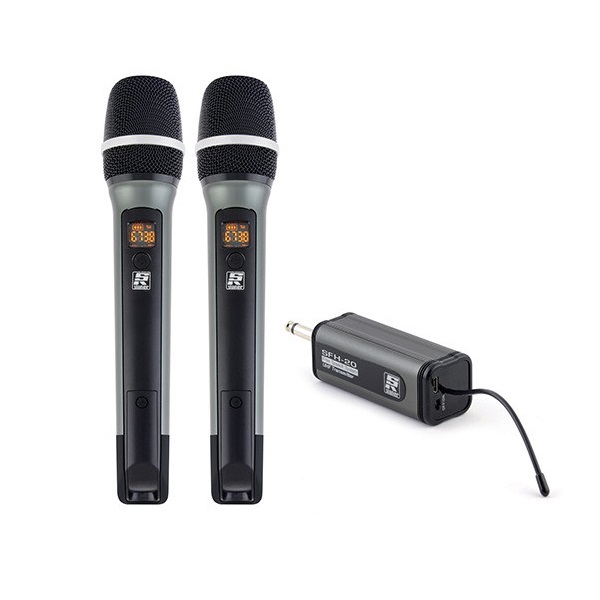 Sistema de Microfone sem Fio Duplo Mão SFH-20 UHF - STANER