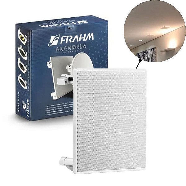 Arandela 6CX-40Q Coaxial Quadrada Branca 40w - FRAHM