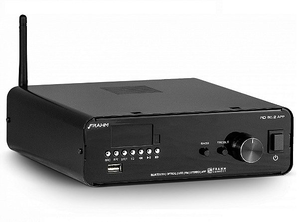 Amplificador Receiver para Som Ambiente RD80.2 APP BT- FRAHM