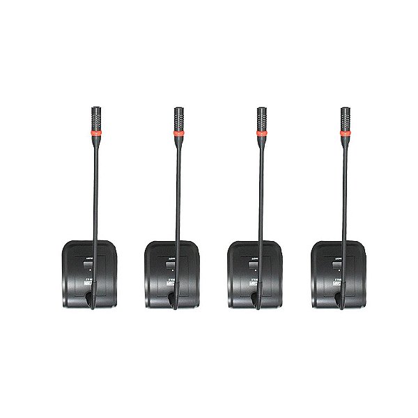 Sistema Microfone s/Fio UHF Gooseneck HT840B 4 Microfones CSR