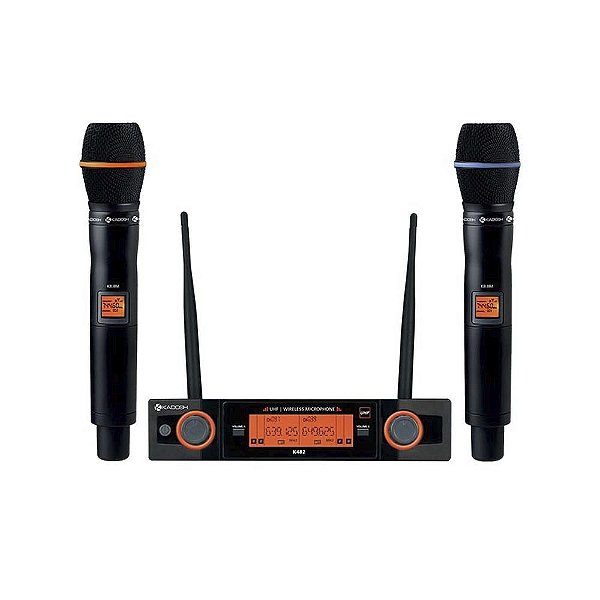 Microfone Sem Fio Uhf Wirelles K 482M KADOSH