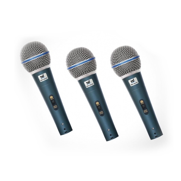 Kit Microfone Com Fio TRIO-50B SW  (3 Peças- TSI
