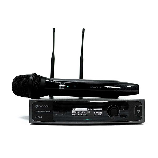 Sistema Microfone sem Fio Multi-Frequencia K-1001 - KADOSH