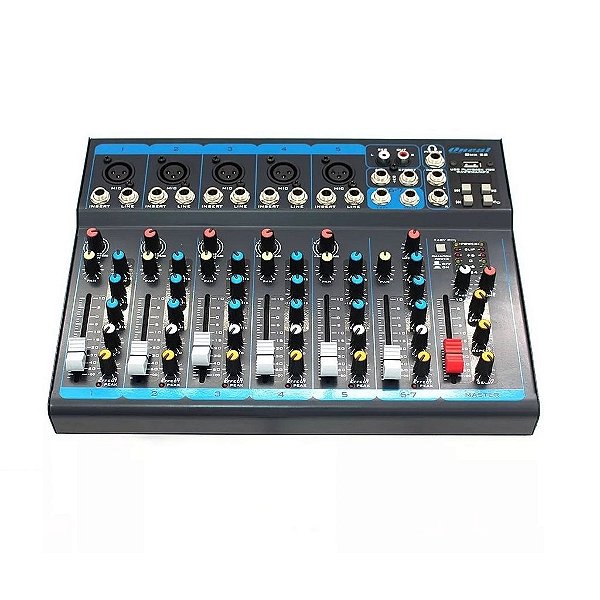 Mesa de Som OMX-52 - 5 Canais com USB/Efeito de Voz- ONEAL