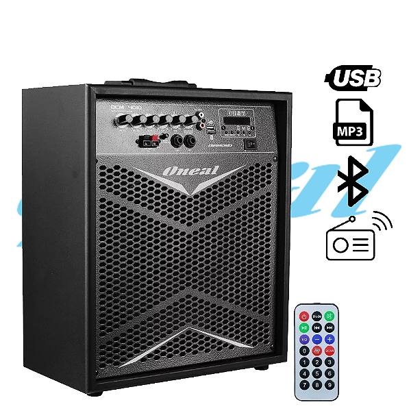 Caixa Multiuso OCM-4010B-PT Oneal 120W Preta Diamond
