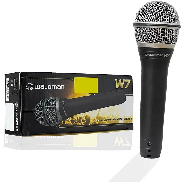 Microfone Profissional Supercardióide Dinâmico Waldman W7