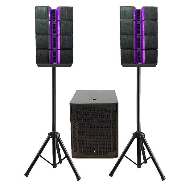 Caixa Som Sistema Torre Ativo Waldman Line Up Duo L2
