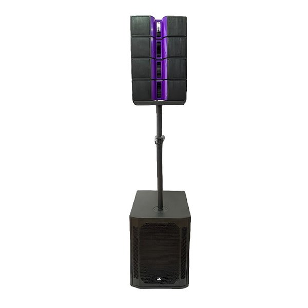 Caixa Som Torre Ativo Waldman L1 Line Up One 15" 8x4 Roxa