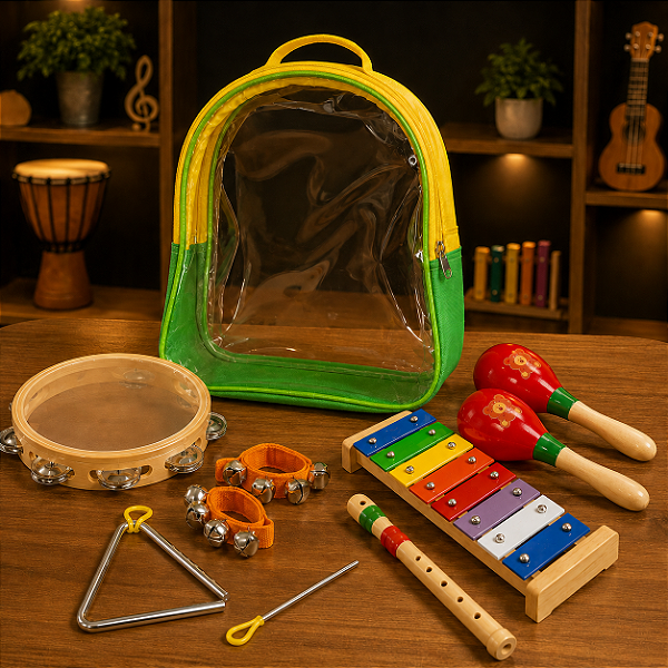 Kit Percussão Infantil Concert CK2B 6 Peças