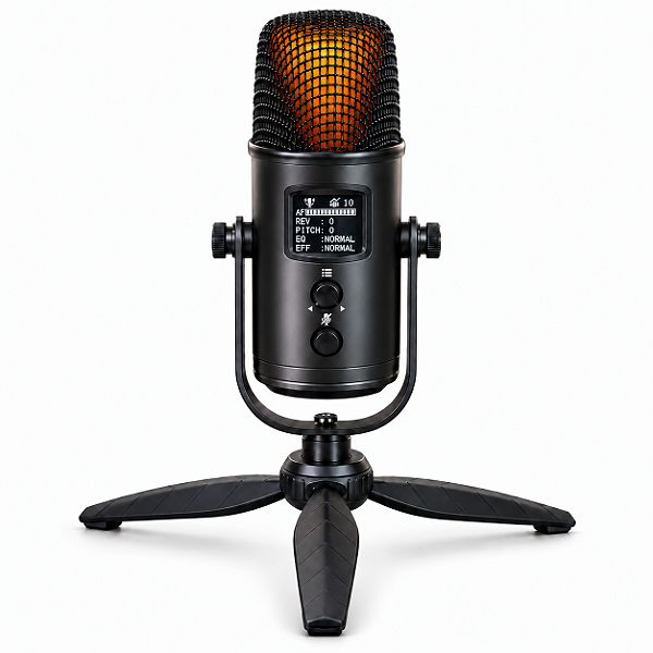 Microfone USB TSI CAST PRO Cardioide Para Podcast Live Com Tripé