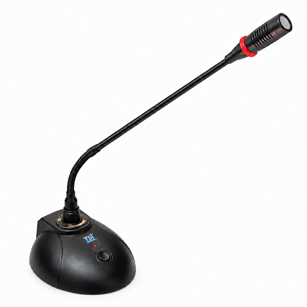 Microfone TSI MMF 150 Gooseneck De Mesa 45cm Cardioide Phantom Power Para Reunioes Conferencias Auditorios