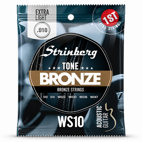 Encordoamento Violão Aço 0.10 Strinberg Bronze WS10 6 Cordas