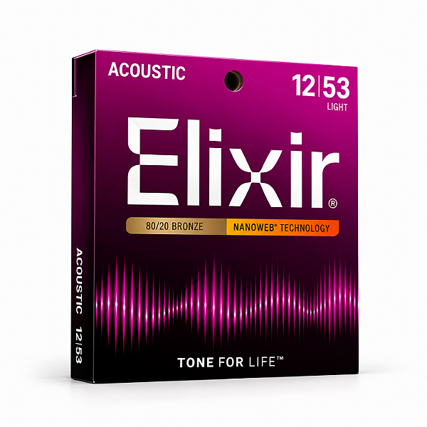 Encordoamento Elixir 012 Violão Aço Nanoweb 80/20 Bronze