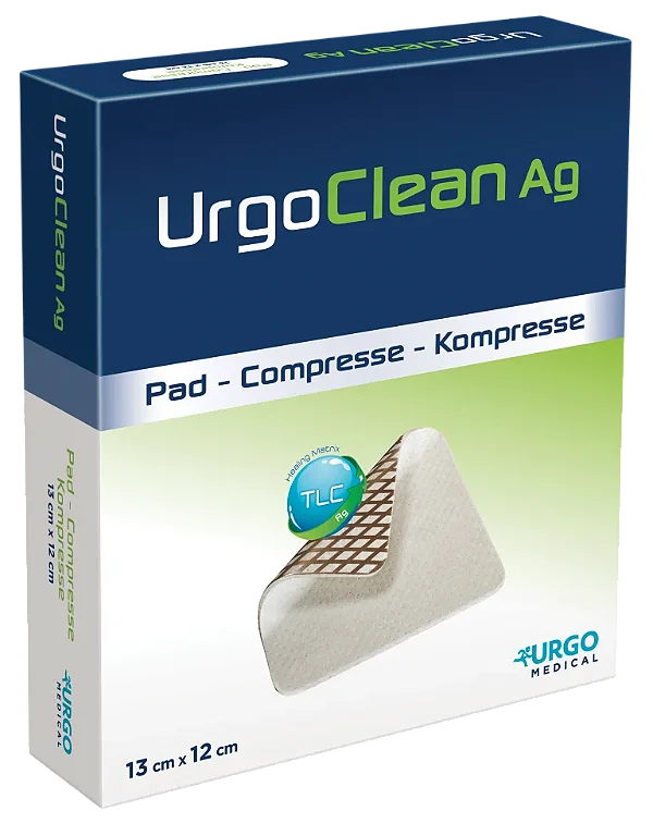 Curativo para Feridas Urgo Clean AG 10x10cm Unidade Urgo Medical