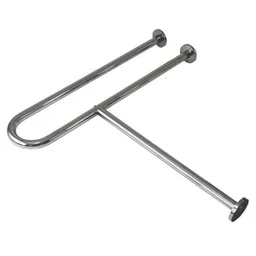 Barra de Apoio Fixa em T para Vaso 80 x 70 cm - Inox Polido - Geris