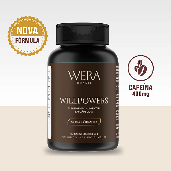 WILLPOWERS 90caps - 500mg - NOVA FÓRMULA