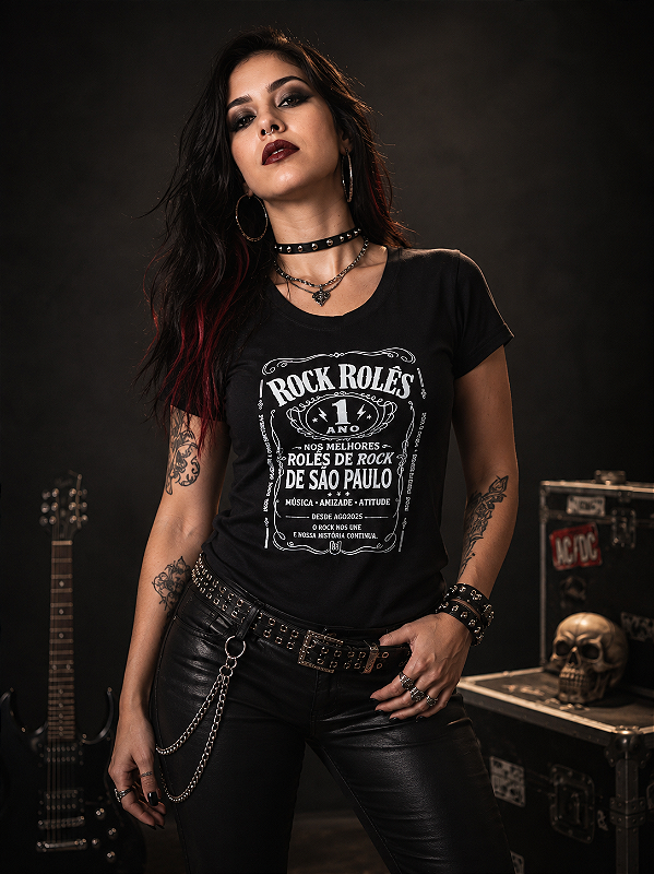 Babylook Long Oficial 1 Ano Rock Rolês