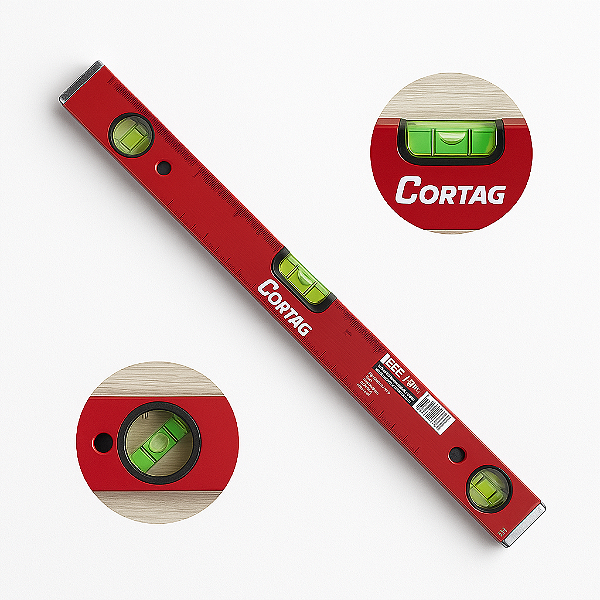 NIVEL DE ALUMINIO COM BASE MAGNETICA 16" CORTAG