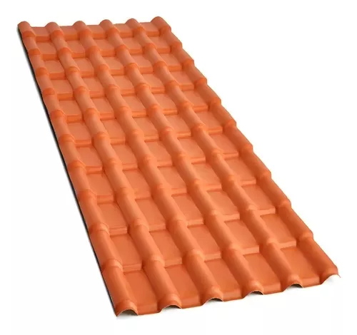 TELHA 6 ONDAS 242x88CM PVC LARANJA TERRACOTA AFORT