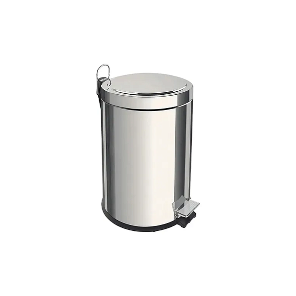 LIXEIRA ACO INOX C/PEDAL BRASIL 5L