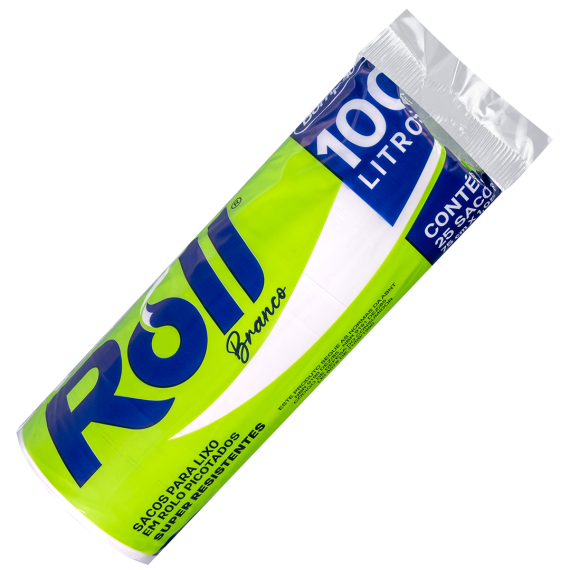 Saco de Lixo Bompack Roll 100L Branco